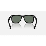 RAYBAN - JUSTIN | Black Rubber w/ Green Polarized