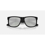 RAYBAN - JUSTIN | Black Rubber w/ Green Polarized