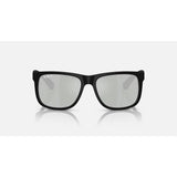 RAYBAN - JUSTIN | Black Rubber w/ Green Polarized