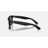 RAYBAN - JUSTIN | Black Rubber w/ Green Polarized