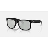 RAYBAN - JUSTIN | Black Rubber w/ Green Polarized