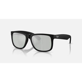 RAYBAN - JUSTIN | Black Rubber w/ Green Polarized