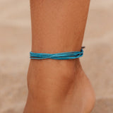 PURA VIDA - SOLID ORIGINAL ANKLET | PACIFIC BLUE