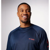 COLUMBIA - TERMINAL TACKLE LS | Collegiate Navy/Sunset Red Logo