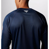 COLUMBIA - TERMINAL TACKLE LS | Collegiate Navy/Sunset Red Logo