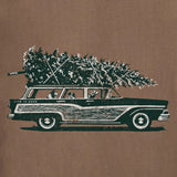 LIFE IS GOOD - MENS CHRISTMAS TREE WAGON SHORT SLEEVE | Mushroom Brown