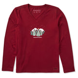 LIFE IS GOOD - PEACE ON EARTH XMAS LONG SLEEVE | Adirondack Red