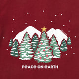 LIFE IS GOOD - PEACE ON EARTH XMAS LONG SLEEVE | Adirondack Red