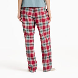 LIFE IS GOOD - WOMENS HOLIDAY PLAID PANTS | Adirondack Red - The Cabana.ca