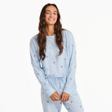 LIFE IS GOOD - WOMENS SKI YA LATER LONG SLEEVE | Glacier Blue