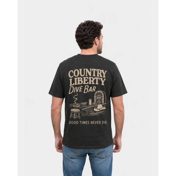 COUNTRY LIBERTY - GOOD TIMES NEVER DIE TEE | Black