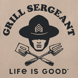 LIFE IS GOOD - MENS CRUSHER TEE | Grill Sargeant Oat Brown