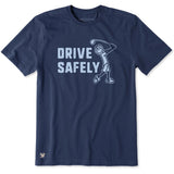 LIFE IS GOOD - MENS CRUSHER TEE | Drive Safely Darkest Blue