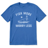 LIFE IS GOOD - MENS CRUSHER TEE | Fish More Jake Athletic Blue