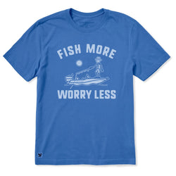 LIFE IS GOOD - MENS CRUSHER TEE | Fish More Jake Athletic Blue