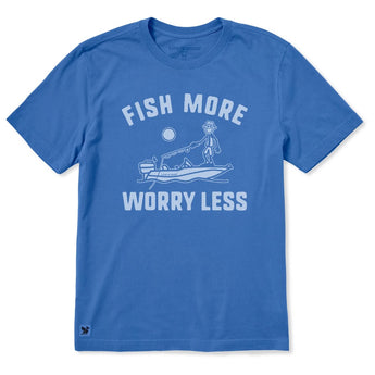 LIFE IS GOOD - MENS CRUSHER TEE | Fish More Jake Athletic Blue