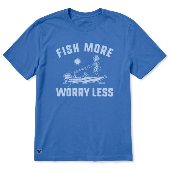 LIFE IS GOOD - MENS CRUSHER TEE | Fish More Jake Athletic Blue