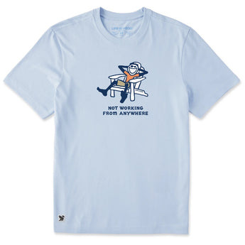 LIFE IS GOOD - MENS CRUSHER TEE | Jake Not Working Glacier Blue