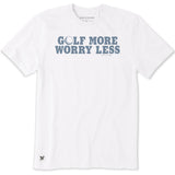 LIFE IS GOOD - MENS CRUSHER TEE | Golf More Golf Ball Cloud White