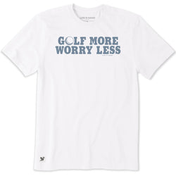 LIFE IS GOOD - MENS CRUSHER TEE | Golf More Golf Ball Cloud White