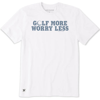 LIFE IS GOOD - MENS CRUSHER TEE | Golf More Golf Ball Cloud White