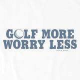 LIFE IS GOOD - MENS CRUSHER TEE | Golf More Golf Ball Cloud White