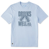 LIFE IS GOOD - MENS CRUSHER TEE | Drinks Well With Others Glacier Blue