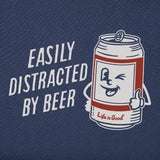 LIFE IS GOOD - MENS CRUSHER LITE TEE | Easily Distracted By Beer Darkest Blue