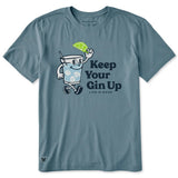 LIFE IS GOOD - MENS CRUSHER LITE TEE | Keep Your Gin UP Slate Blue