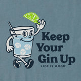 LIFE IS GOOD - MENS CRUSHER LITE TEE | Keep Your Gin UP Slate Blue