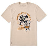 LIFE IS GOOD - MENS CRUSHER LITE TEE | High Five Whiskey Birch White