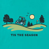 LIFE IS GOOD - WOMENS CRUSHER VEE TEE | Tis The Season Turquoise Green