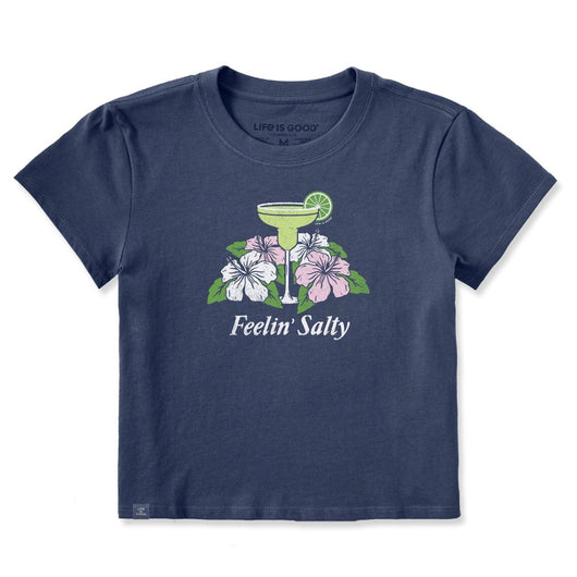 LIFE IS GOOD - WOMENS CRUSHER LITE TEE | Feelin' Salty Darkest Blue
