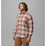 COLUMBIA - CORNELL WOODS FLANNEL | Teak Brown Textured Plaid
