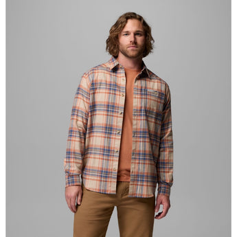 COLUMBIA - CORNELL WOODS FLANNEL | Teak Brown Textured Plaid