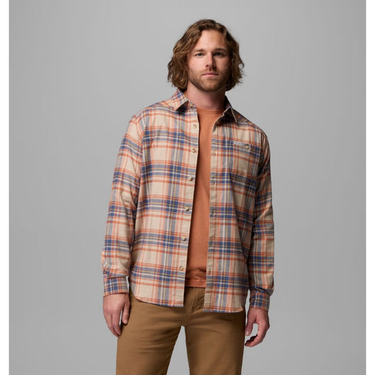 COLUMBIA - CORNELL WOODS FLANNEL | Teak Brown Textured Plaid