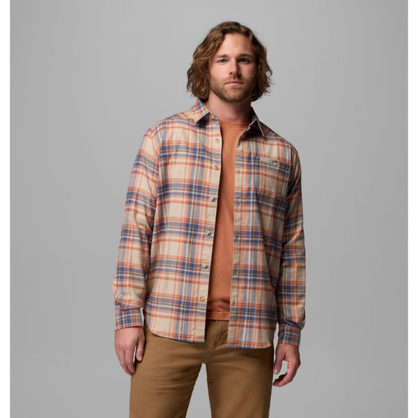 COLUMBIA - CORNELL WOODS FLANNEL | Teak Brown Textured Plaid