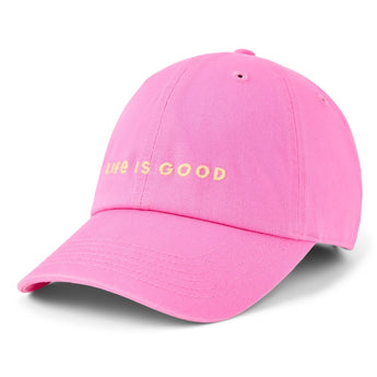 LIFE IS GOOD - CHILL CAP | Wordmark Watermelon Pink