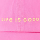 LIFE IS GOOD - CHILL CAP | Wordmark Watermelon Pink