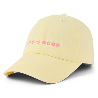 LIFE IS GOOD - CHILL CAP | Wordmark Sand Yellow