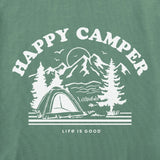 LIFE IS GOOD - WOMENS CRUSHER LITE TEE | Happy Camper Granite Green