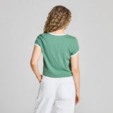 LIFE IS GOOD - WOMENS CRUSHER LITE TEE | Happy Camper Granite Green