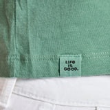 LIFE IS GOOD - WOMENS CRUSHER LITE TEE | Happy Camper Granite Green
