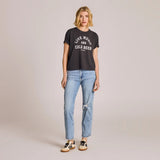 LIFE IS GOOD - WOMENS CRUSHER BOXY TEE | Live Music Faded Black