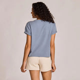 LIFE IS GOOD - WOMENS CRUSHER BOXY TEE | Peace Love Slate Blue
