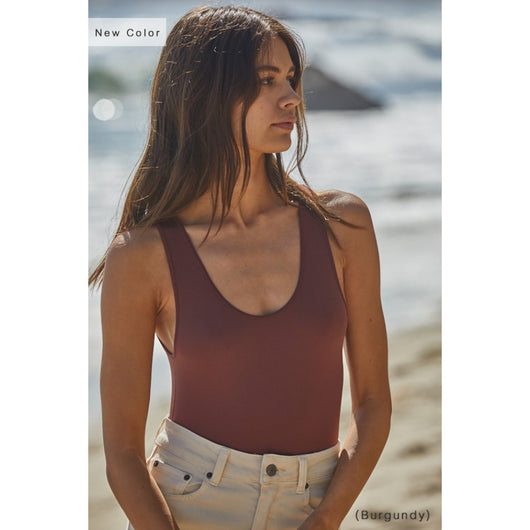 BY TOGETHER - TALK LATER TANK | BURGUNDY