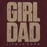 LIFE IS GOOD - MENS CRUSHER TEE | Girl Dad Deep Burgundy