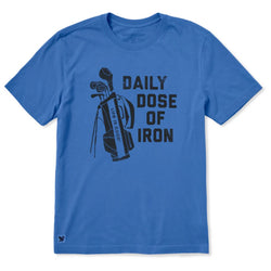 LIFE IS GOOD - MENS CRUSHER TEE | Daily Dose Golf Athletic Blue