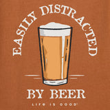 LIFE IS GOOD - MENS CRUSHER TEE | Easily Distracted Copper Brown