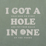 LIFE IS GOOD - MENS CRUSHER TEE | Hole in One Moss Green